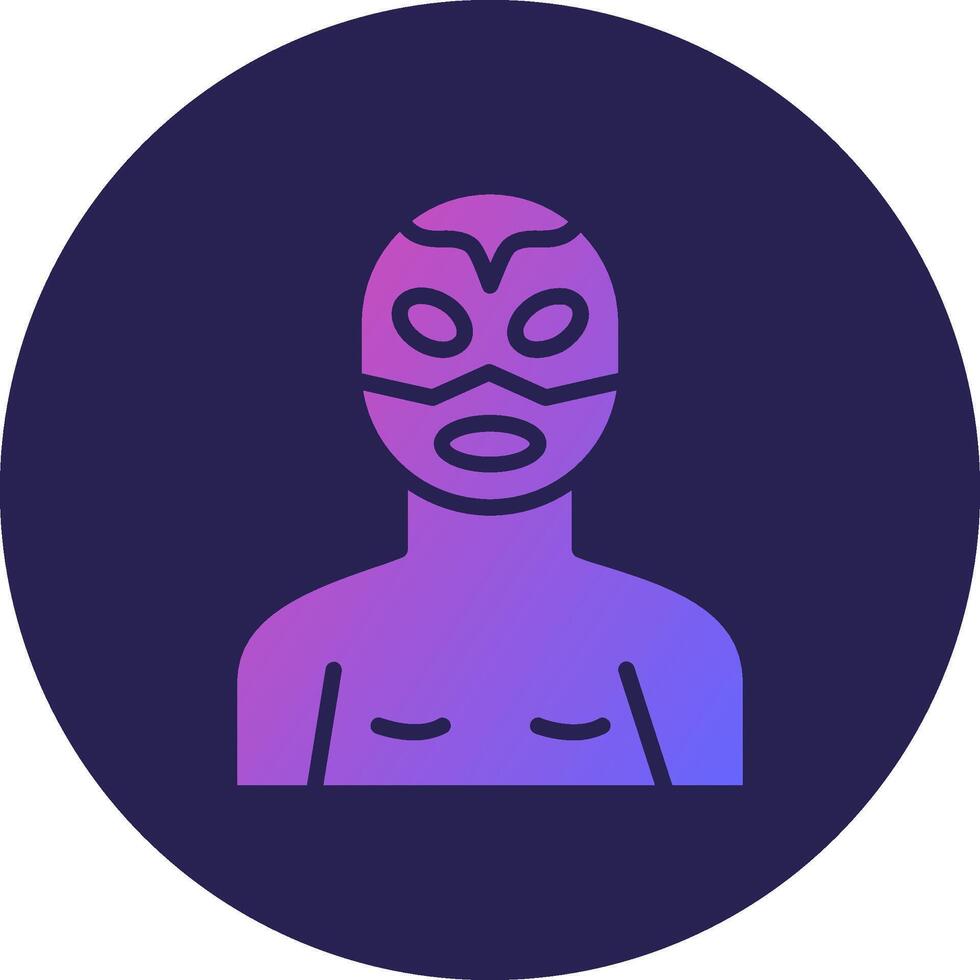 Wrestler Bright Toned Visual UI Design vector