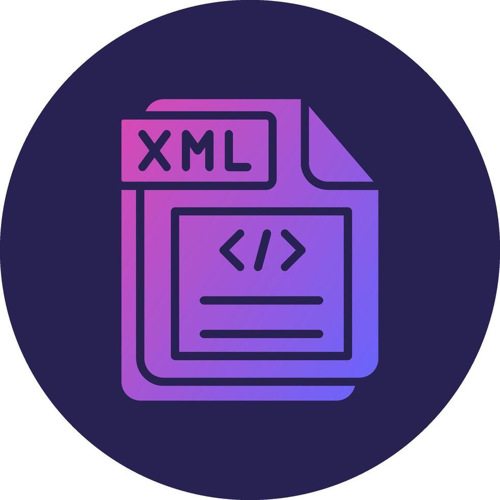 XML Modern Colored Symbol Graphic Design vector