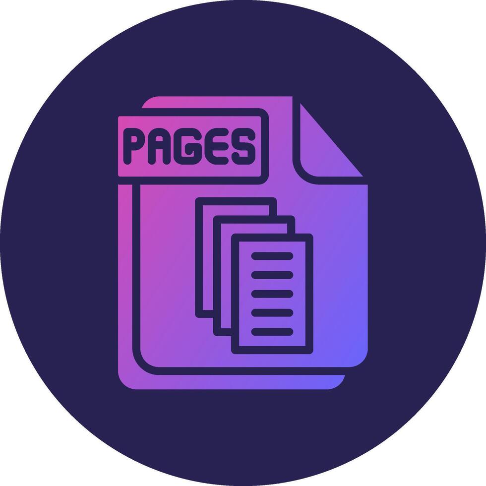 PAGES 3D Interface Shape Graphic Element vector