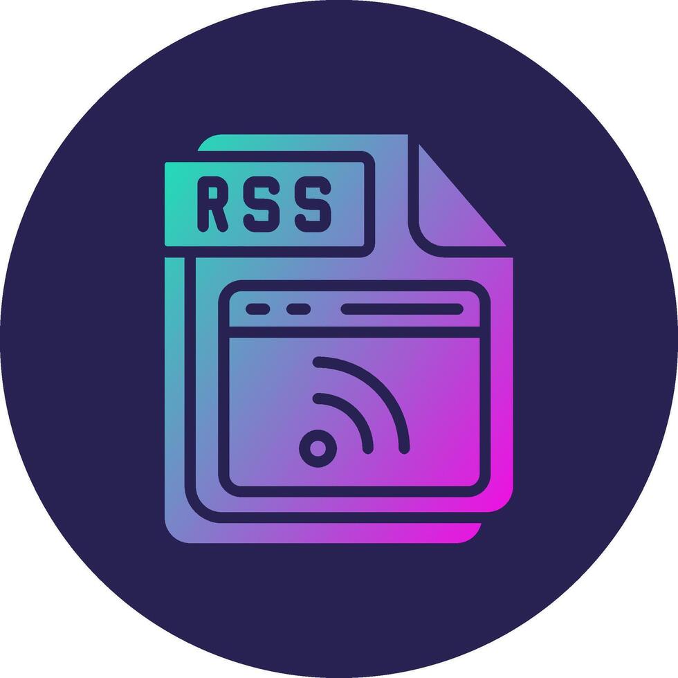 RSS Smooth UI Inspired Symbol Form vector