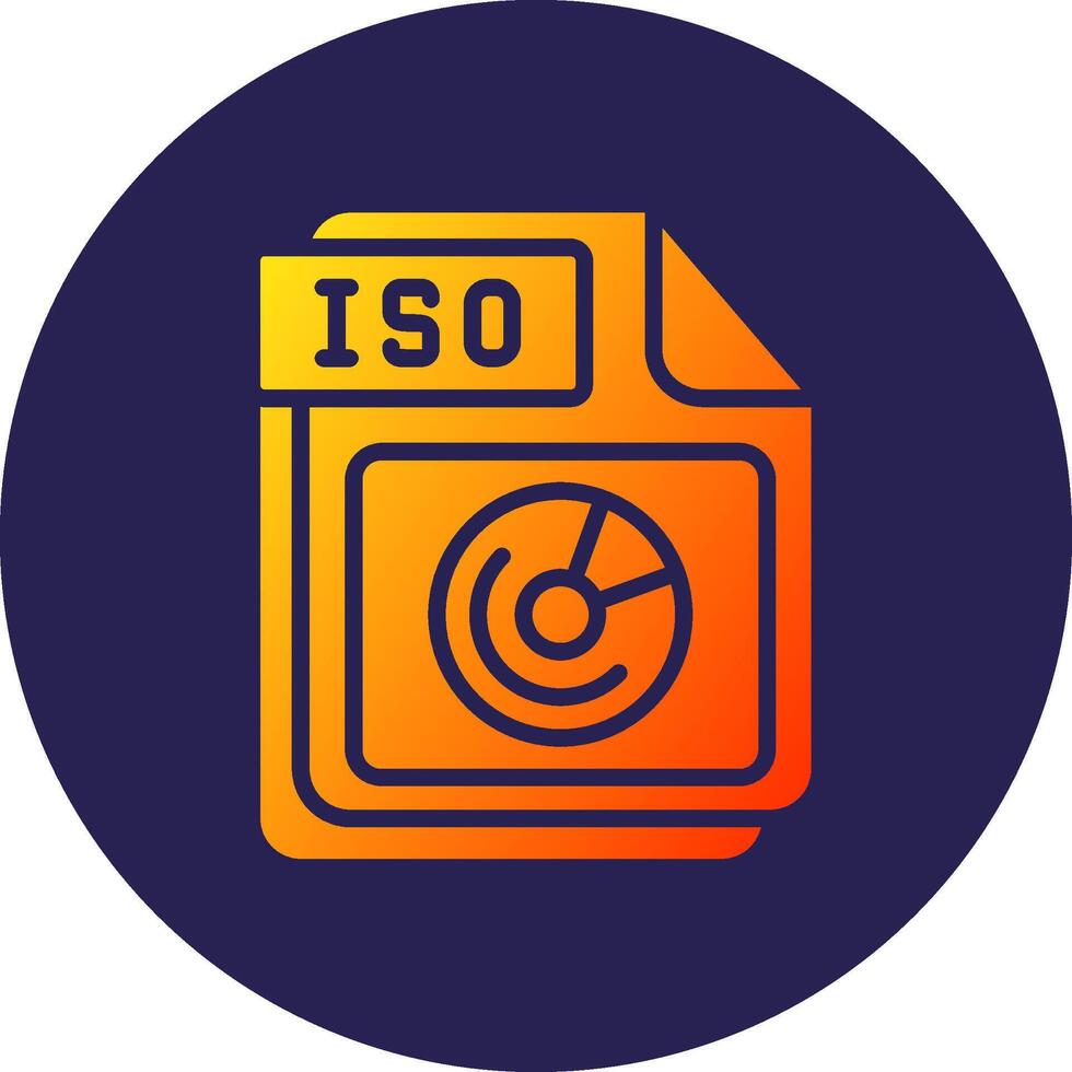 ISO Modern Colored Symbol Graphic Design vector