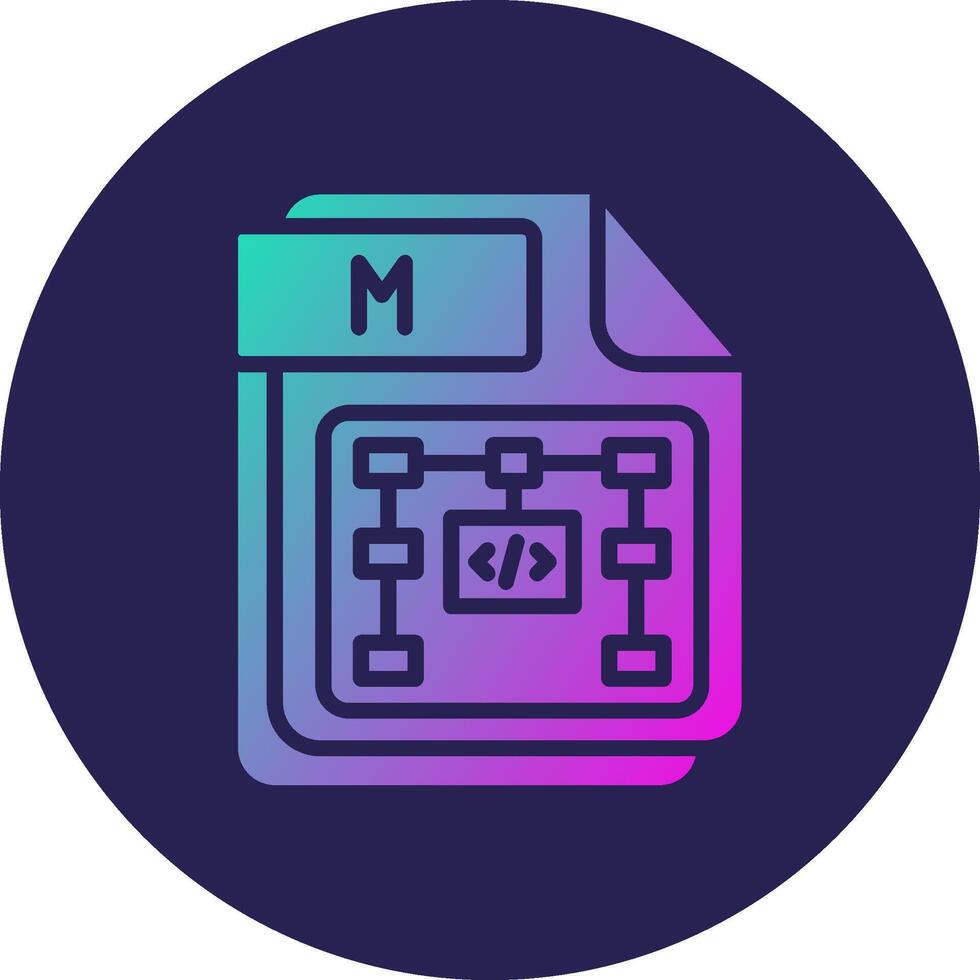 M Geometric Application Mark Design Element vector