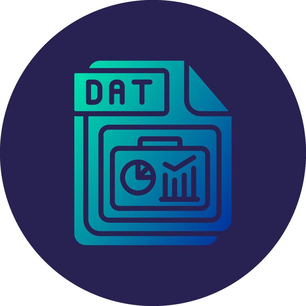 DAT Flat Style UI Symbol vector