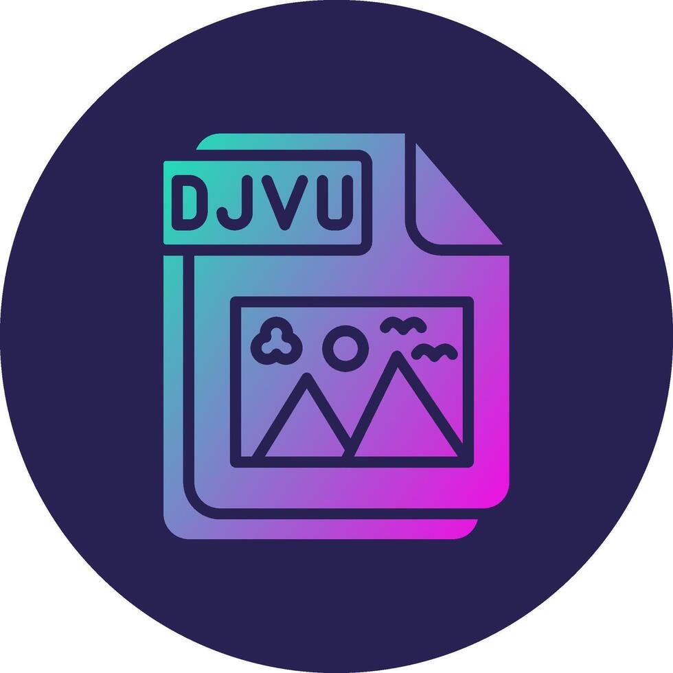 DJVU Geometric Application Mark Design Element vector