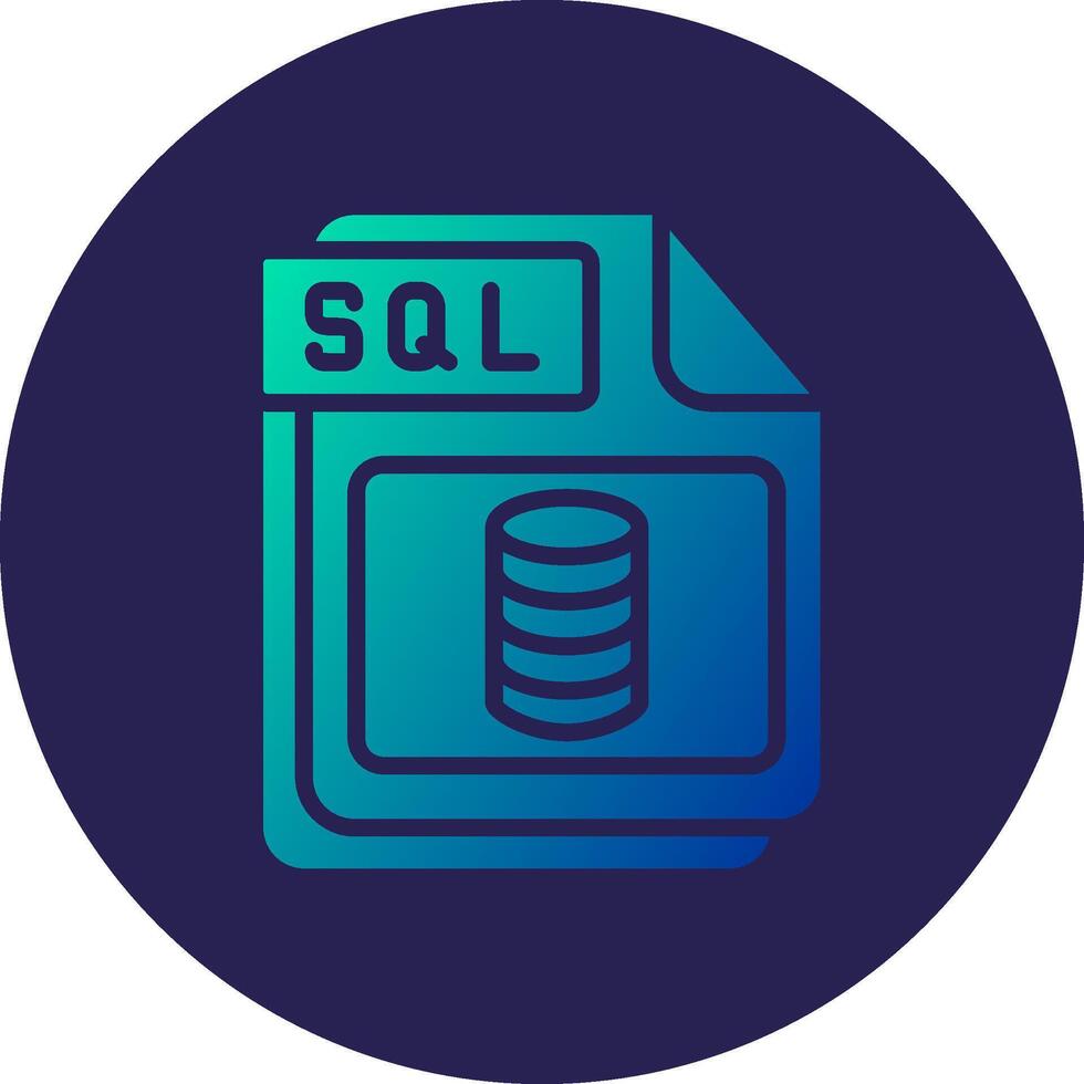 SQL Clean UI Concept Design Badge vector