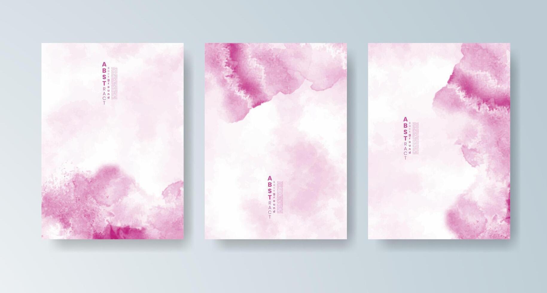 Assorted watercolor cards with joyful brushstroke art. vector