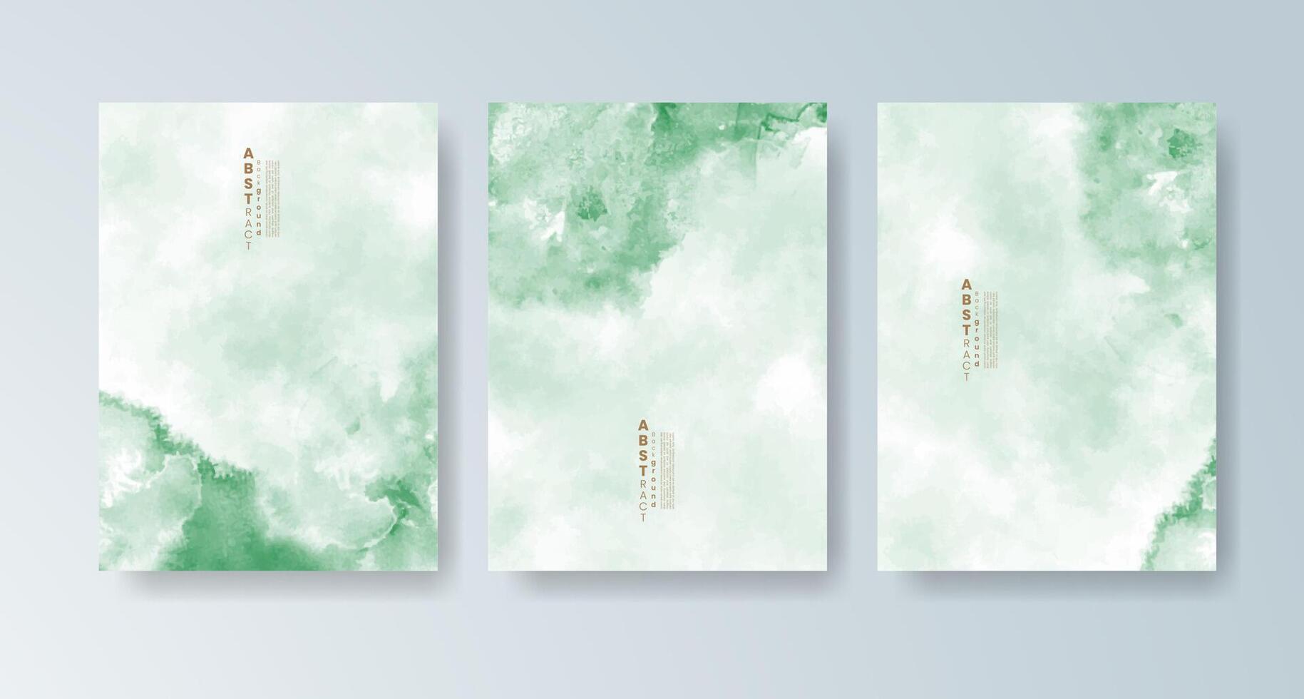 Bold and expressive watercolor textures on stylish cards. vector