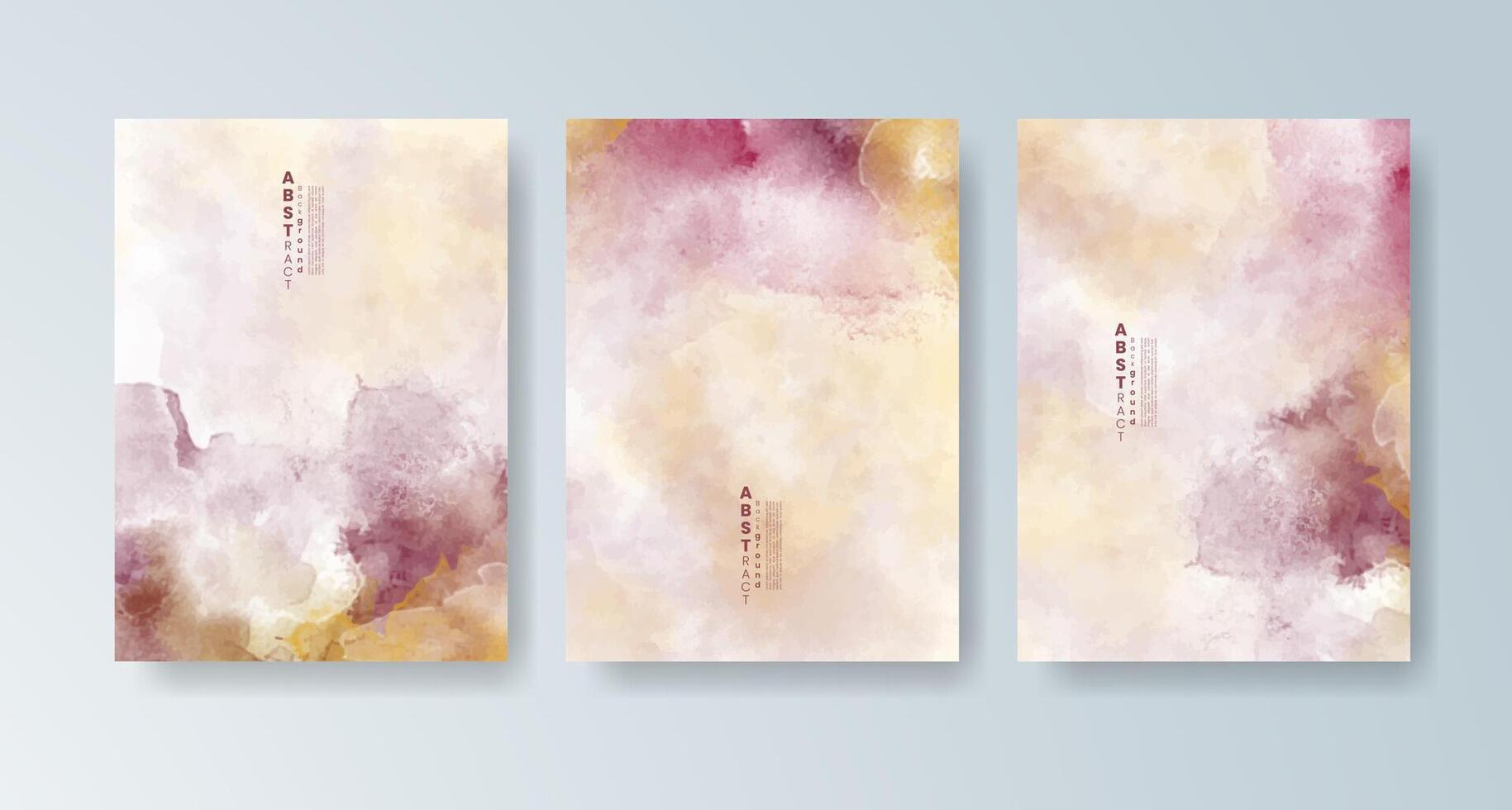 Bright watercolor patterns adding charm to greeting cards. vector