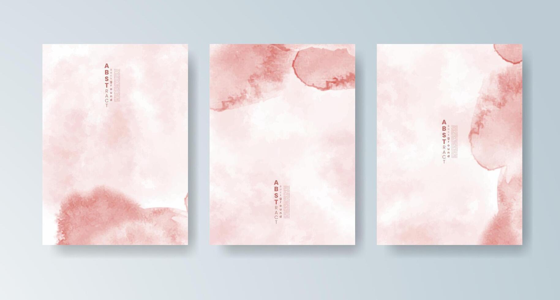 Brilliantly colored cards with freeform watercolor designs. vector