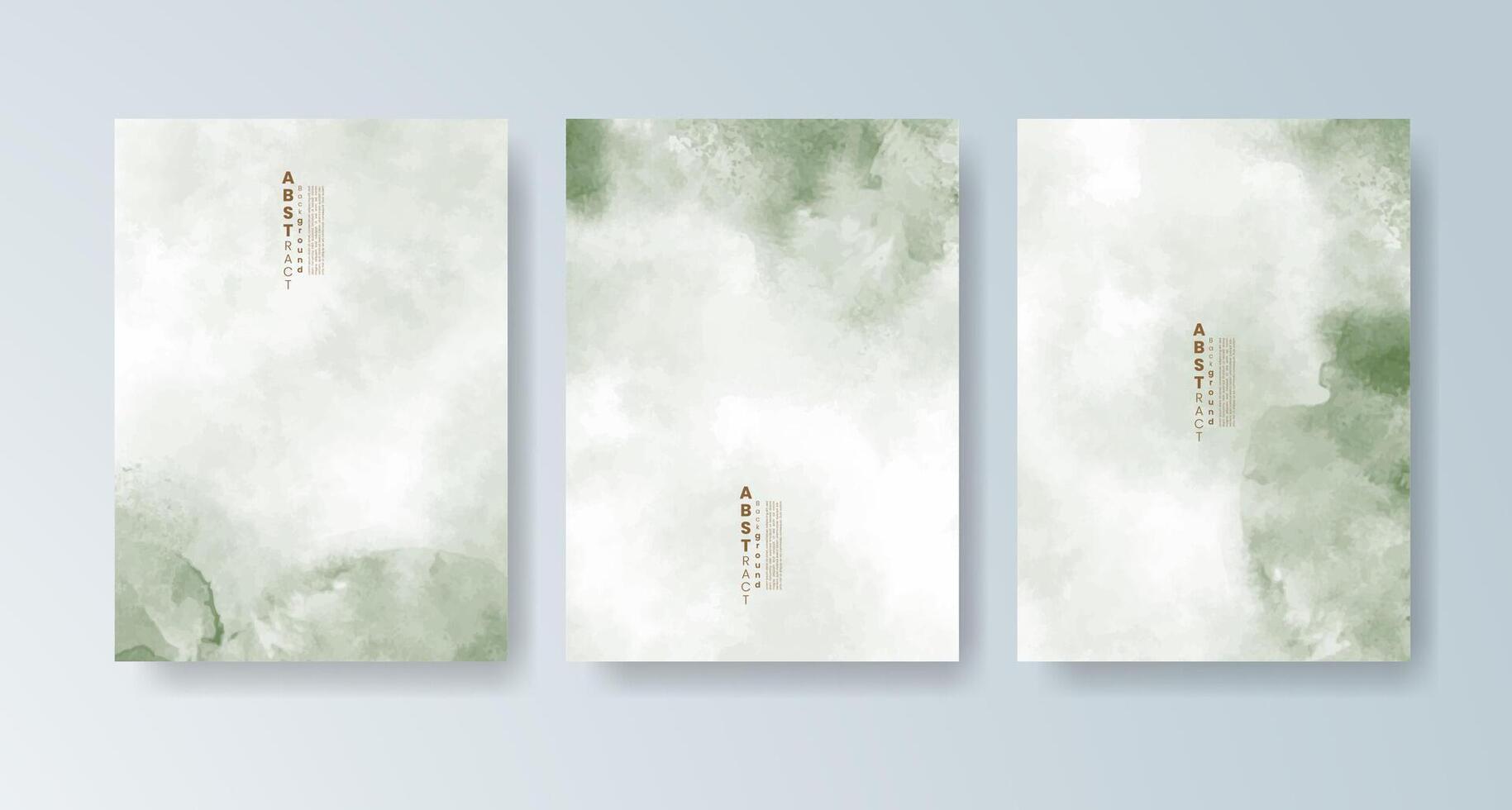 Watercolor painted cards with abstract and vibrant tones. vector