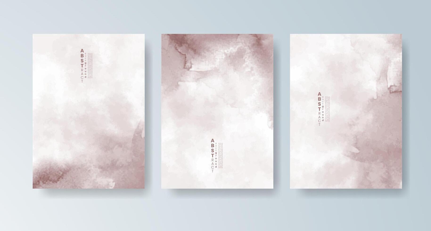 Watercolor design cards with flowing bright color schemes. vector