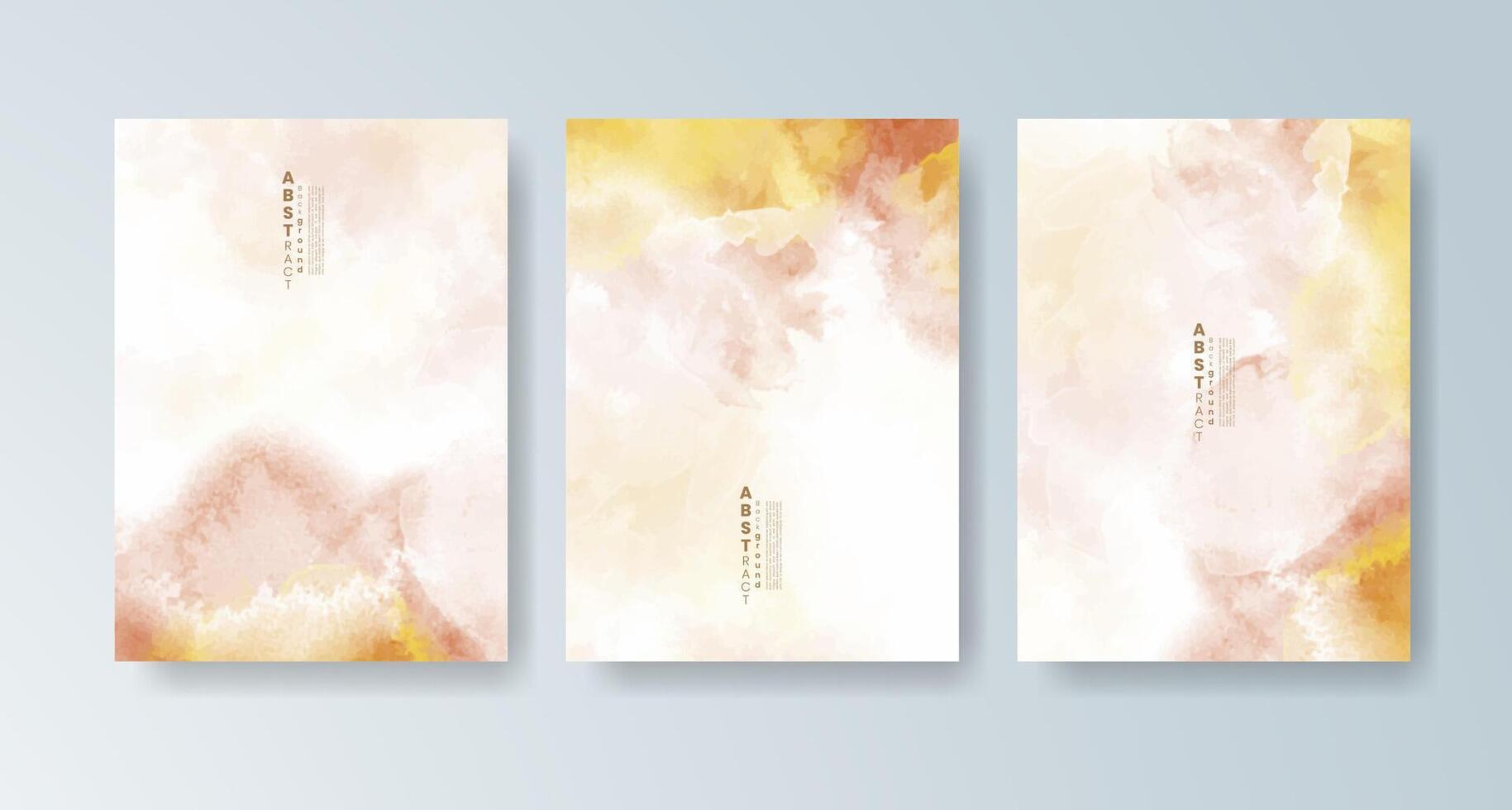 Watercolor-painted cards featuring dynamic color palettes. vector