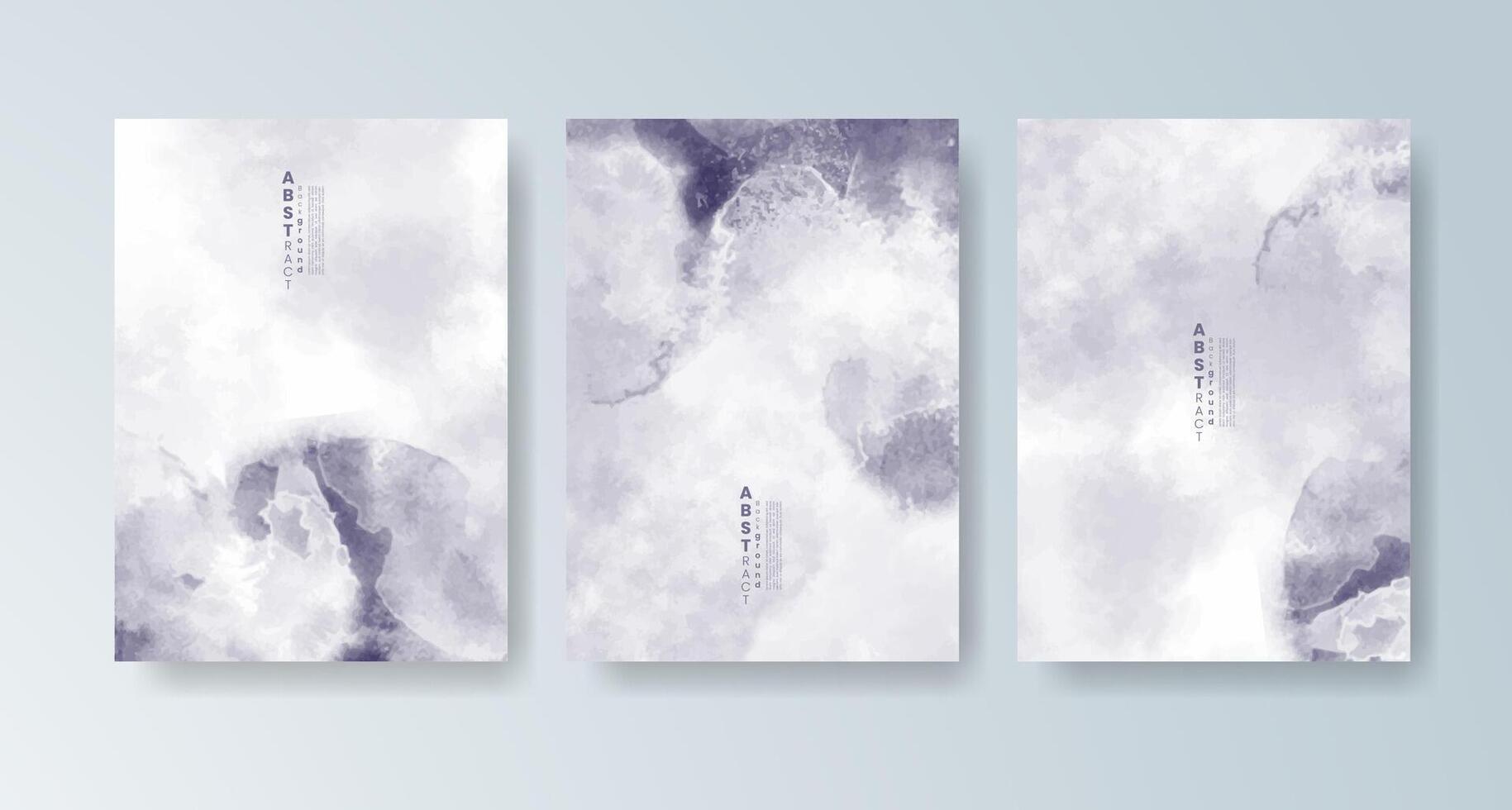 Vibrant set of cards splashed with playful watercolor strokes. vector
