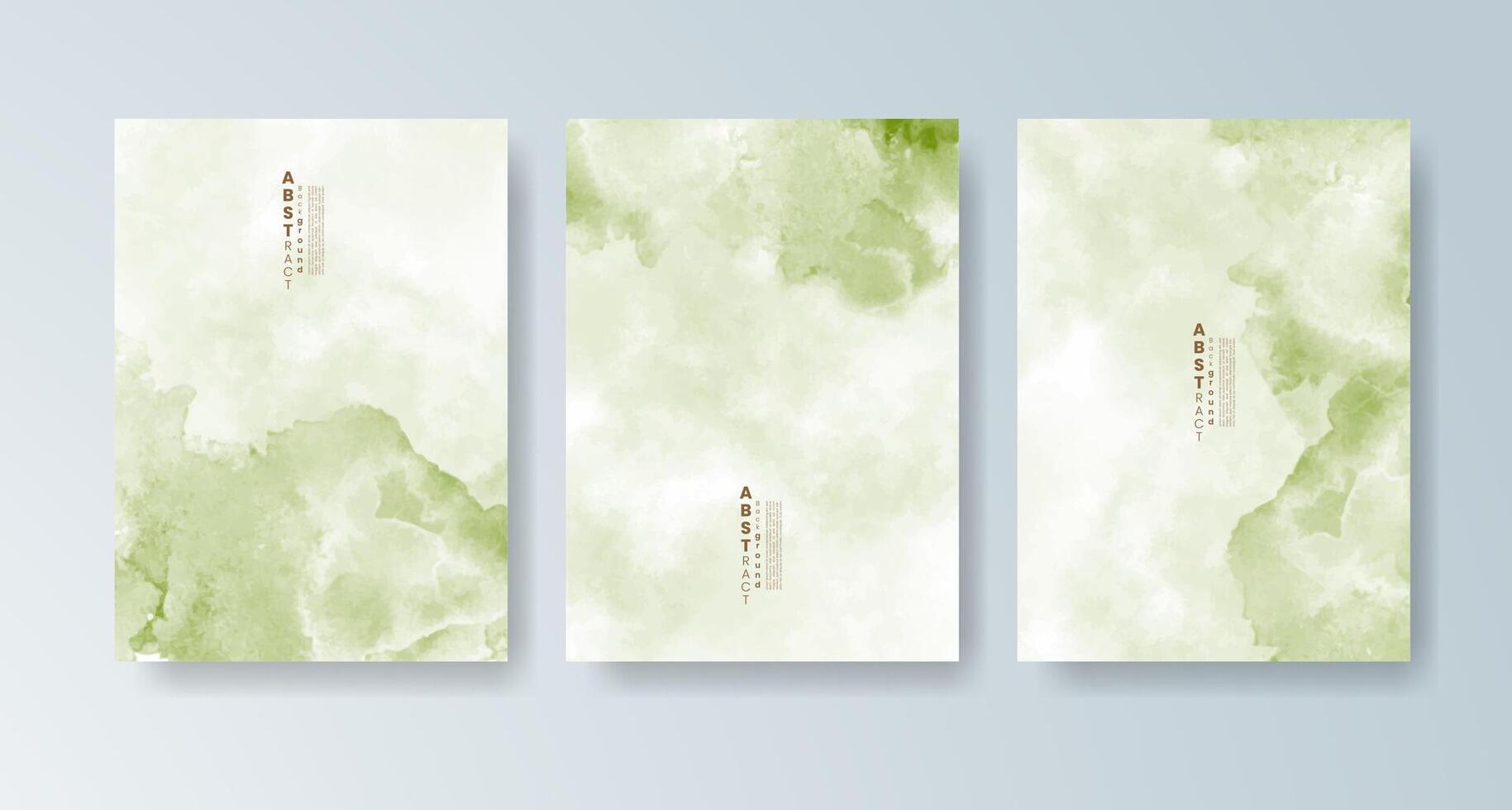 Artistic watercolor cards with spontaneous brush patterns. vector