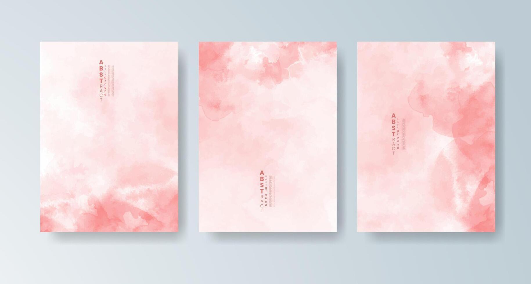 Cards with multicolor watercolor paintings in abstract style. vector