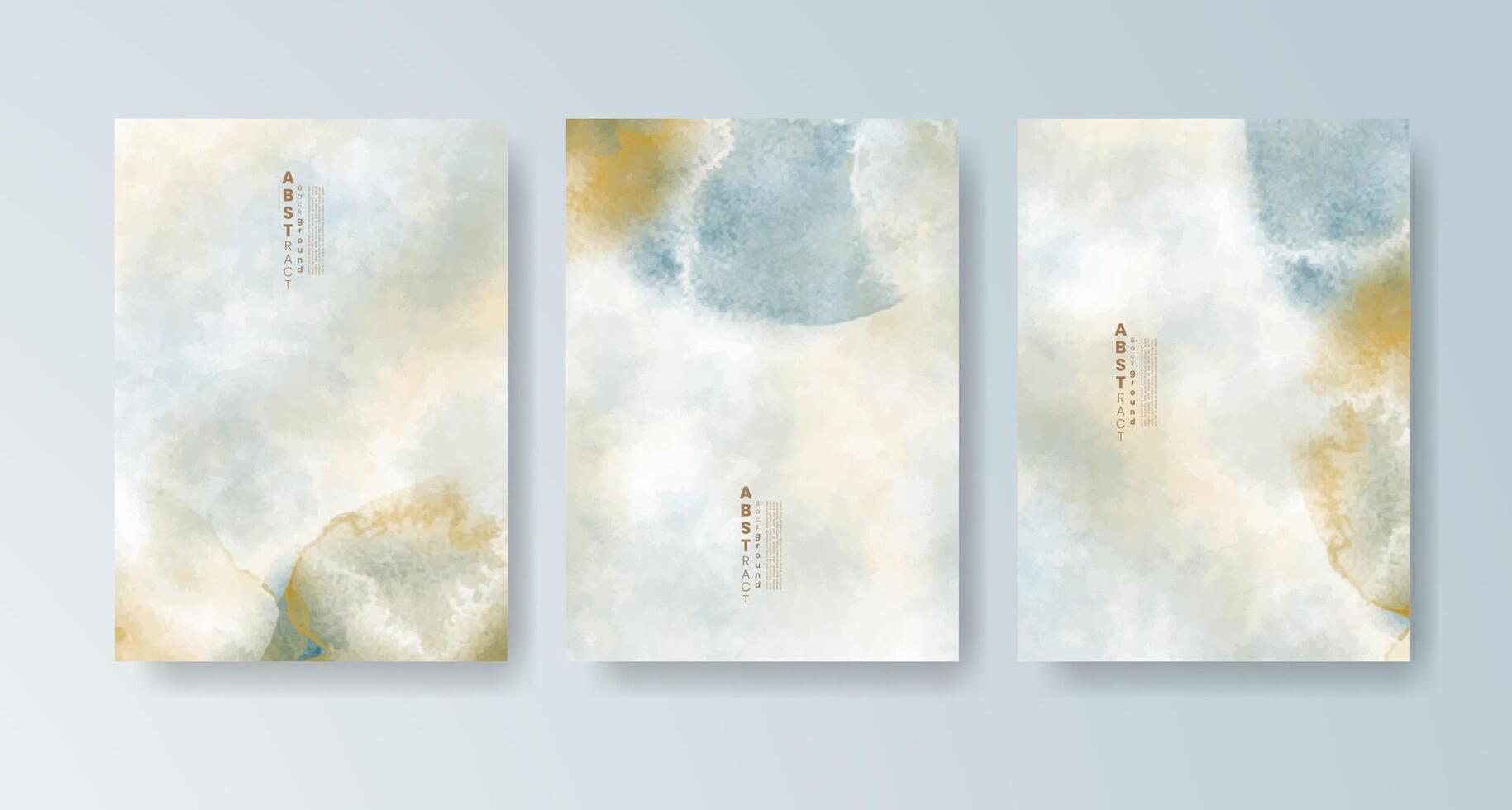 Watercolor background cards with a vibrant artistic flair. vector