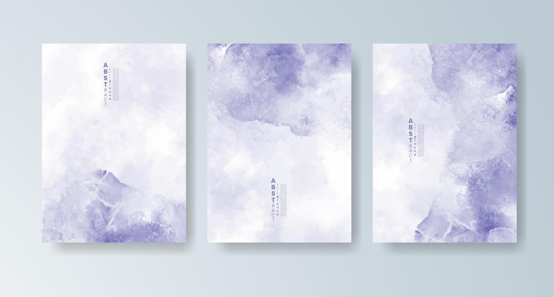 Collection of cards featuring colorful and abstract watercolor patterns. vector
