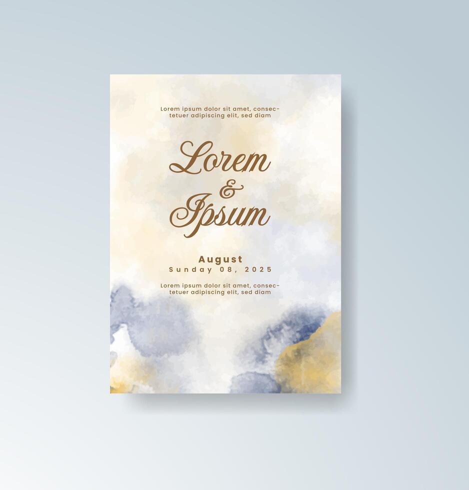 Pastel pinks and greens in watercolor wedding card. vector