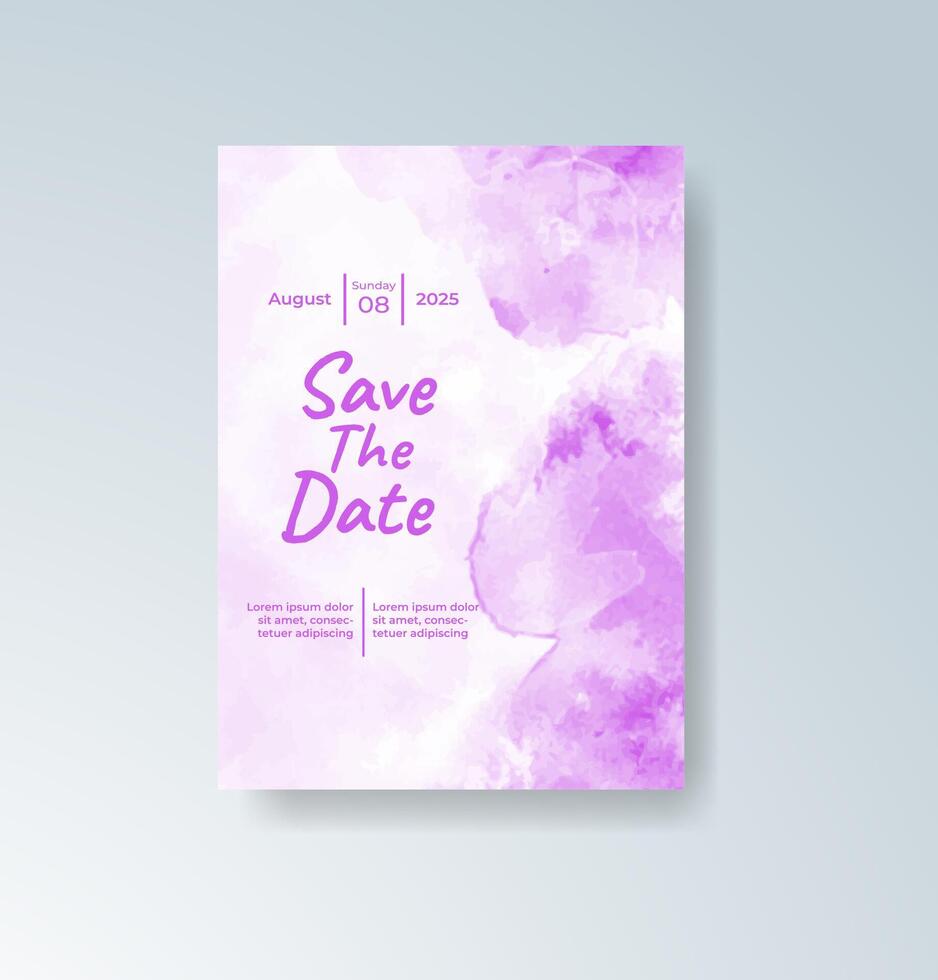 Elegant foliage watercolor frame for invite. vector