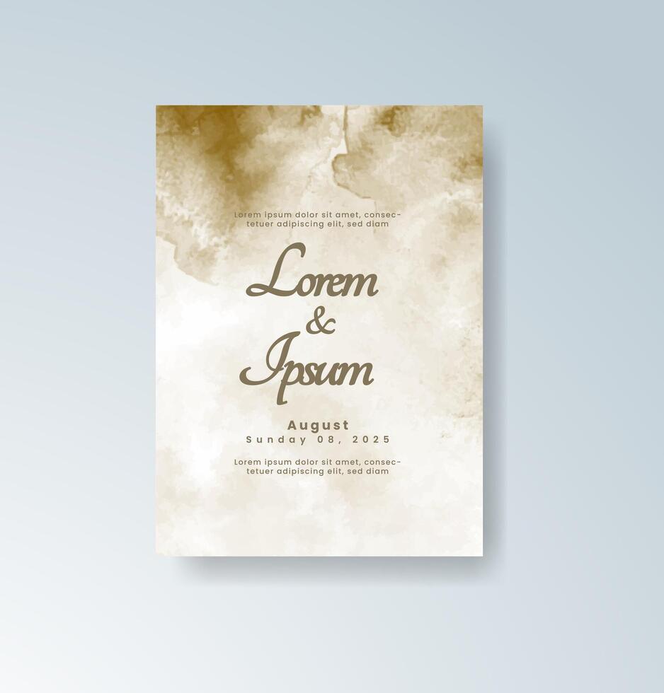 Elegant minimalist watercolor border design. vector