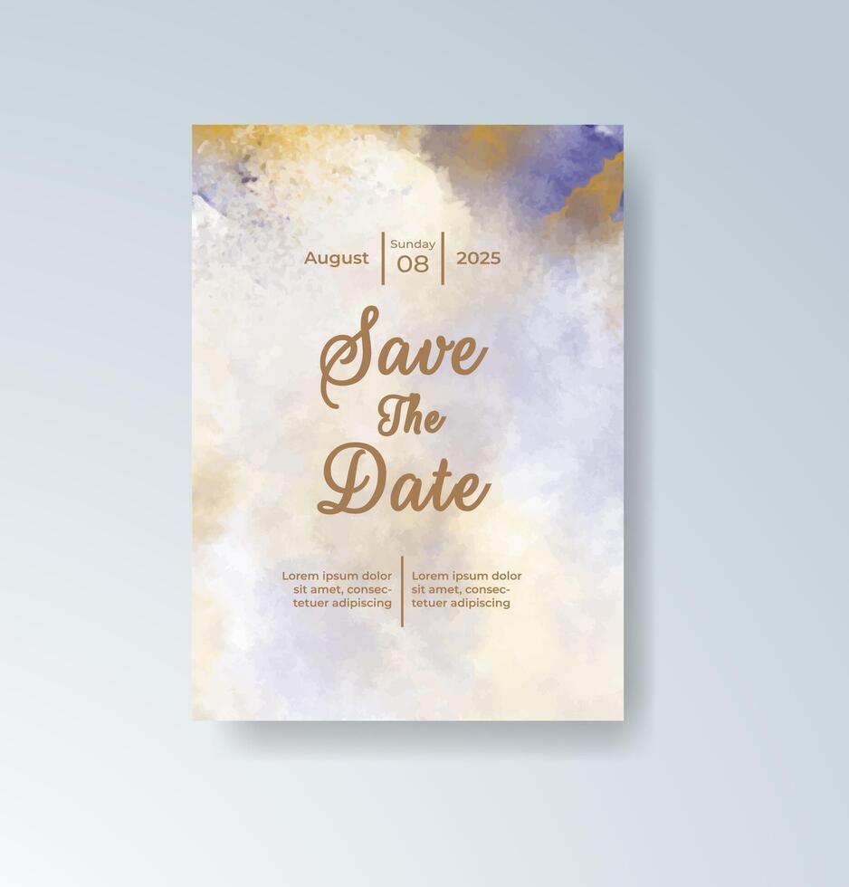 Serene tones watercolor invite. vector