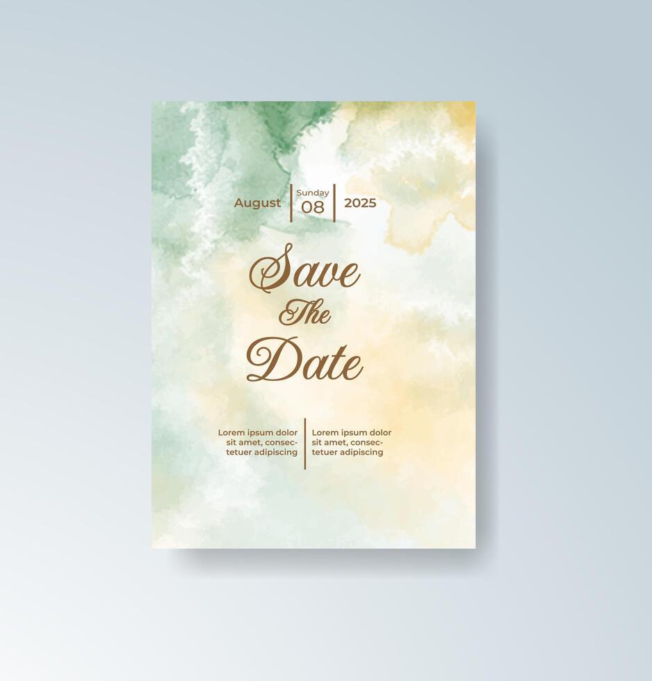 Soft florals on pastel watercolor card. vector