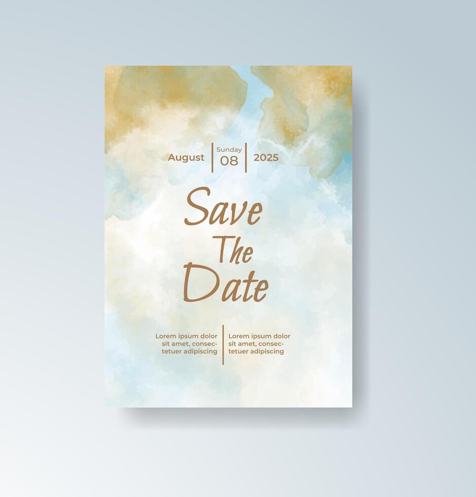 Romantic soft watercolor bouquet invitation. vector
