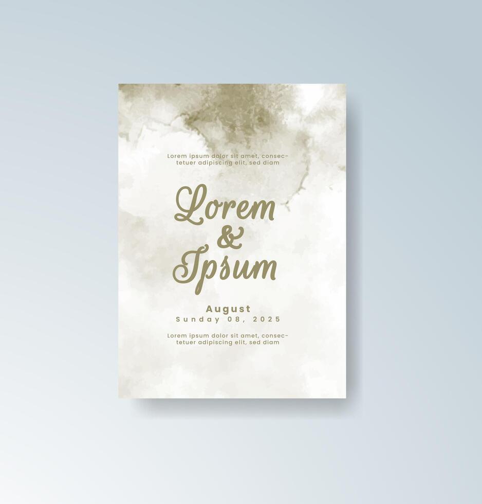 Elegant floral watercolor design for wedding invite. vector