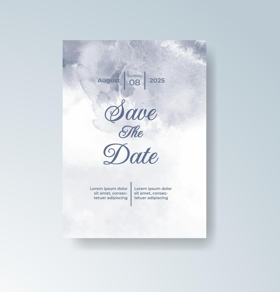 Soft green and beige watercolor wedding design. vector