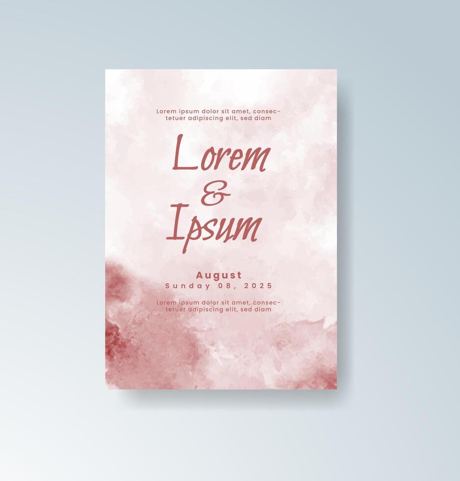 Deep dusk watercolor card with twilight gradients. vector