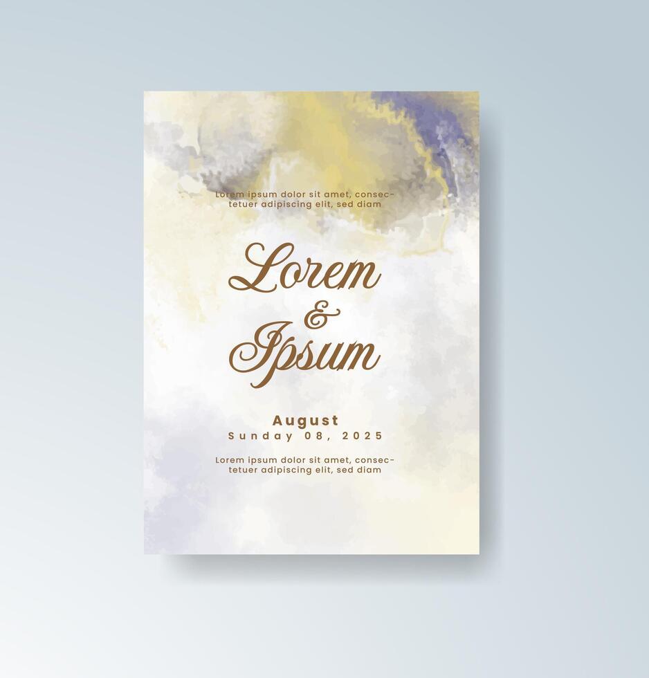 Botanical watercolor card with green leaf overlays. vector