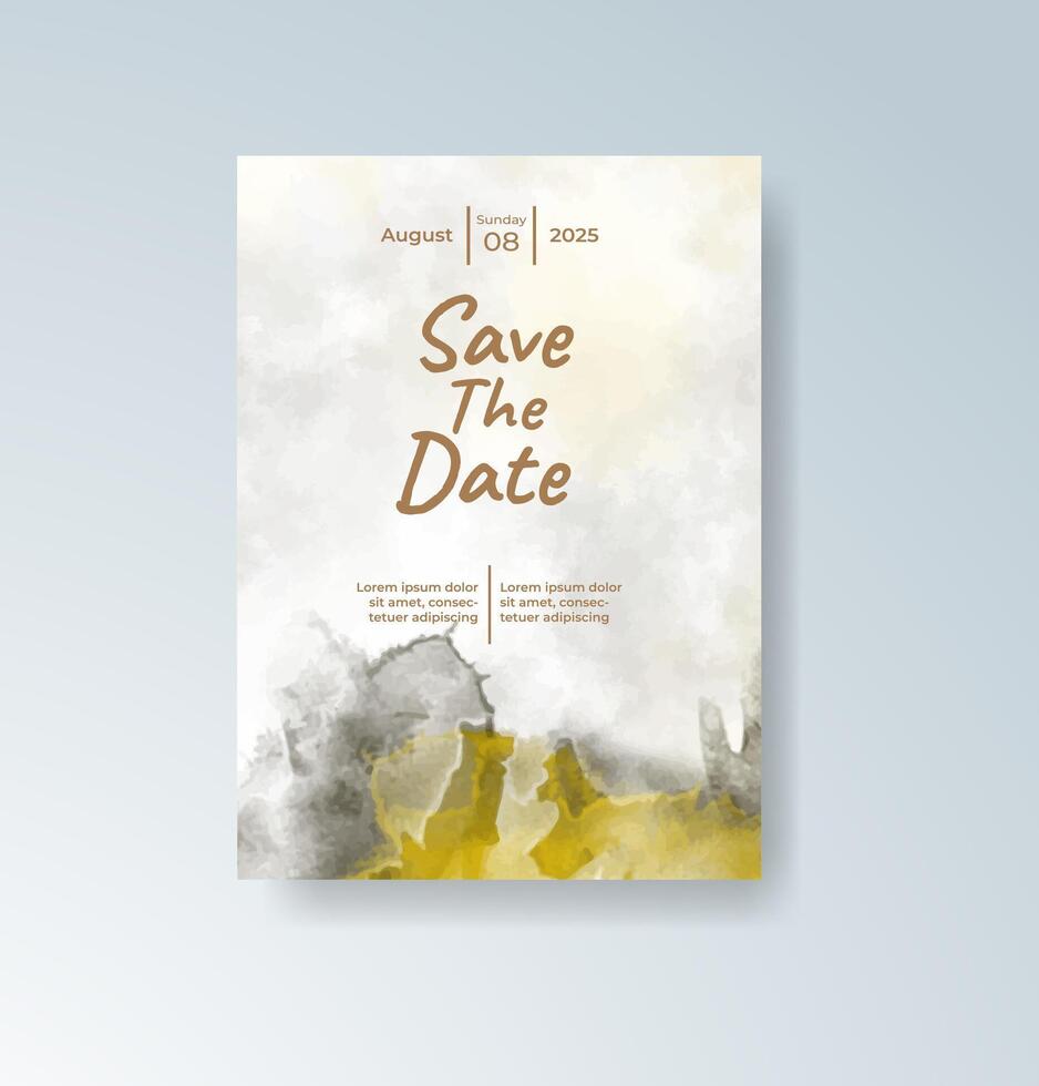 Bold splash watercolor card for energetic branding. vector