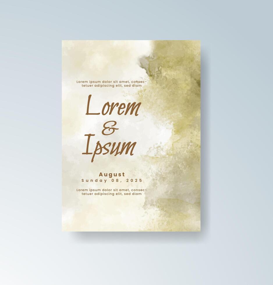 Clay and sage watercolor texture card for artisan feel. vector