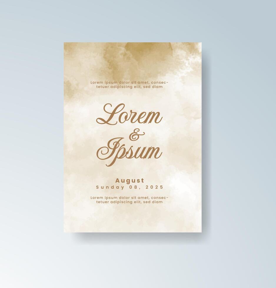 Delicate greenery watercolor card for botanical invites. vector