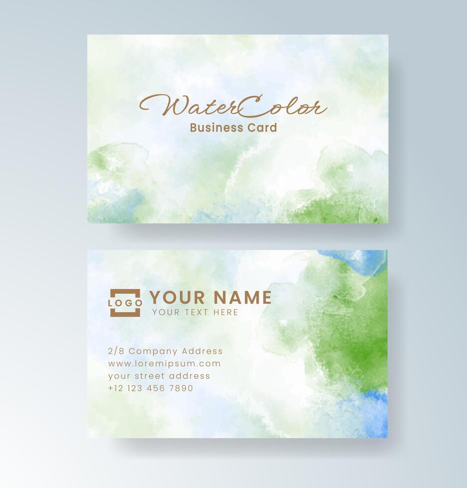 Fluid watercolor style integrated into modern business design. vector