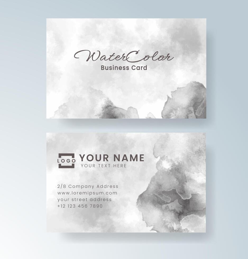 Stunning business card with rich watercolor undertones. vector