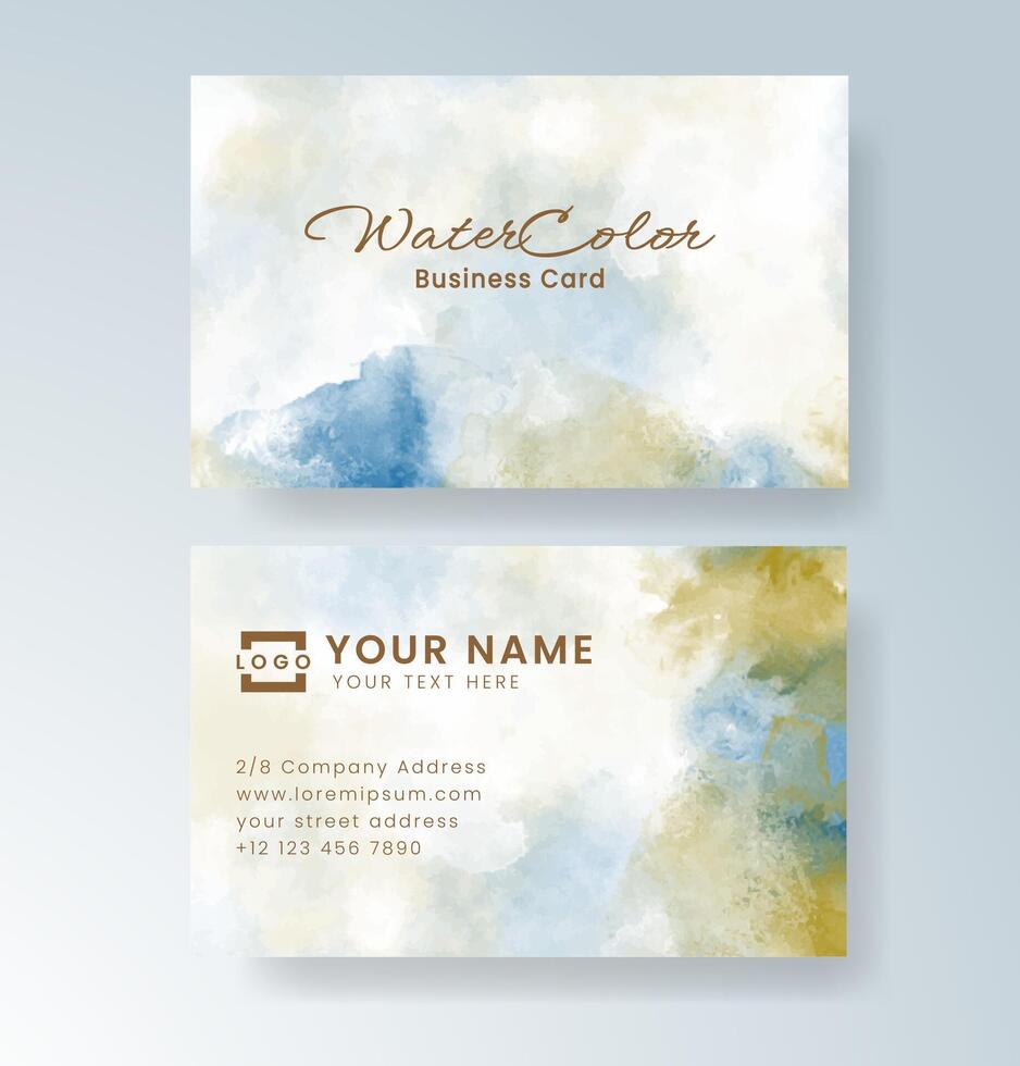 Chic and fresh design with watercolor wash across the background. vector