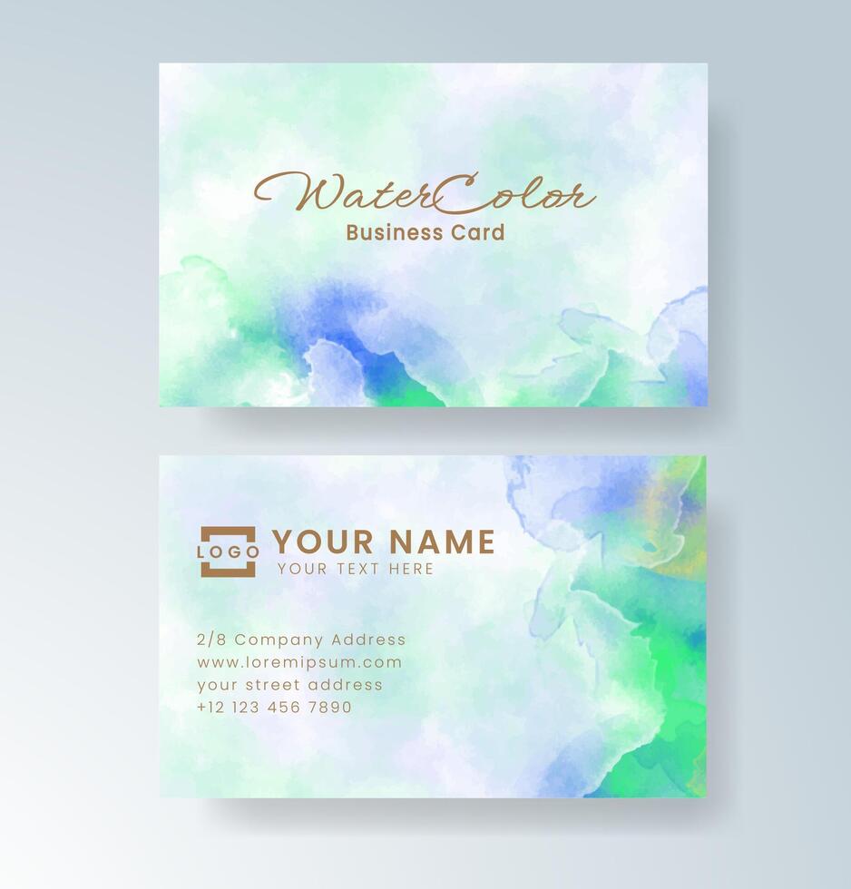 Harmonious mix of colors in a professional watercolor card. vector