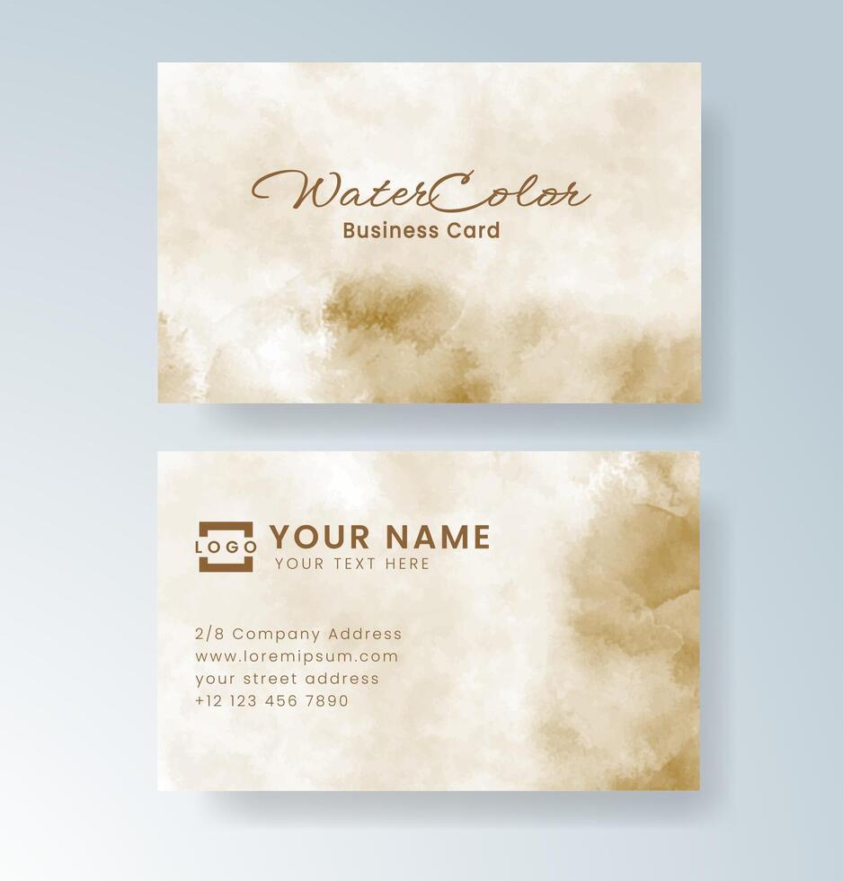 Art-forward card template with watercolor expressions. vector