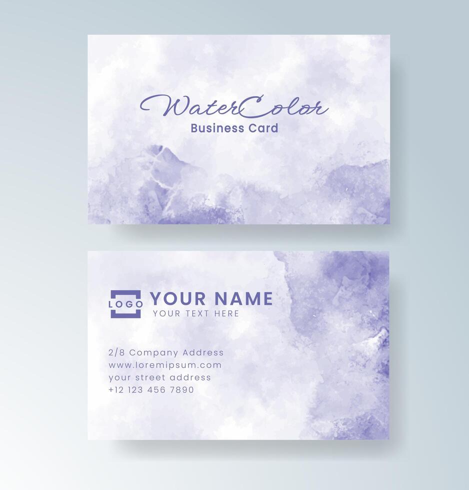 Unique artistic card layout with watercolor background. vector