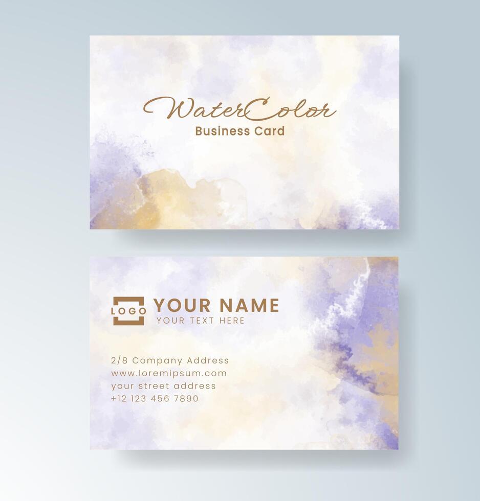 Beautiful brushstroke textures highlighting a unique business card. vector