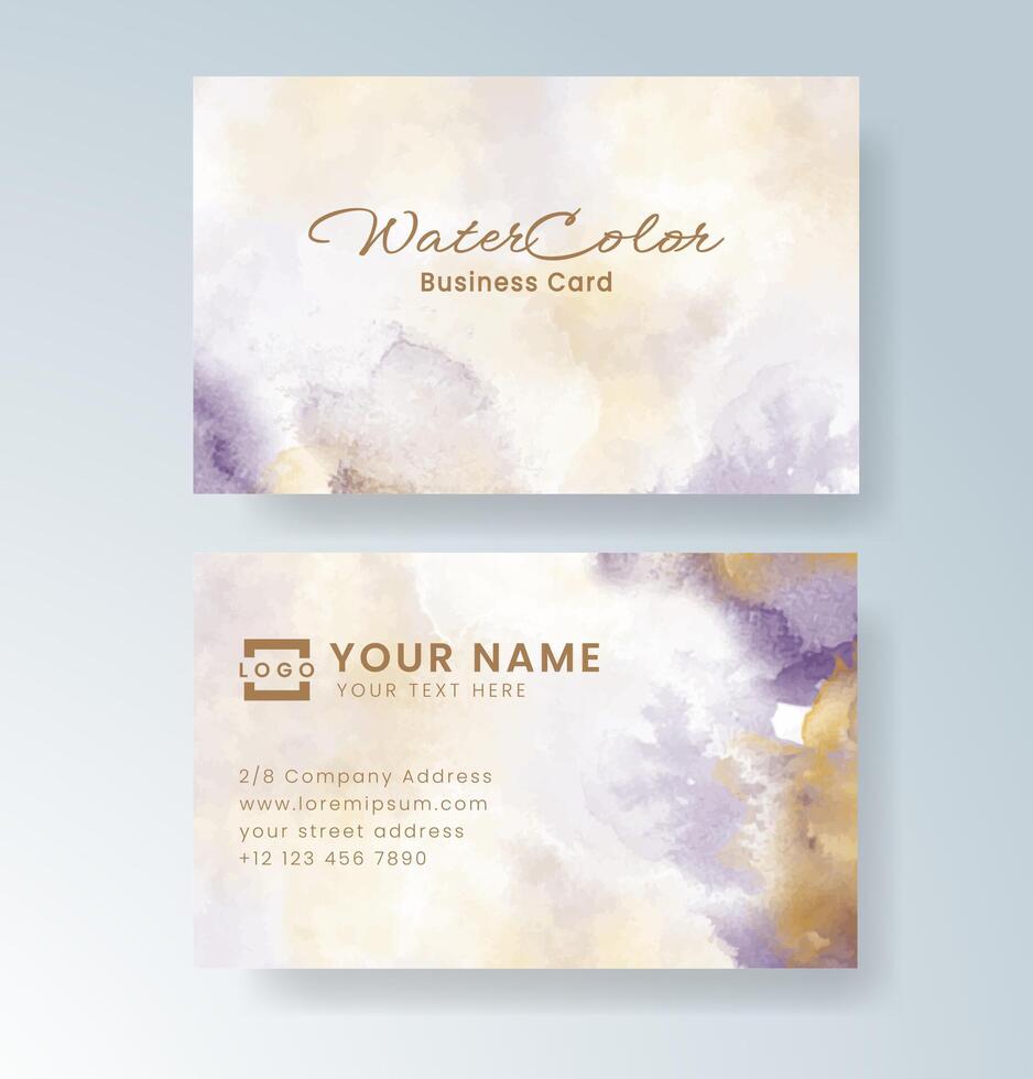 Clean and modern layout with artistic watercolor details. vector