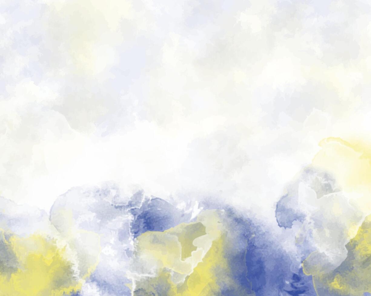 Freehand watercolor painting in abstract digital form. vector