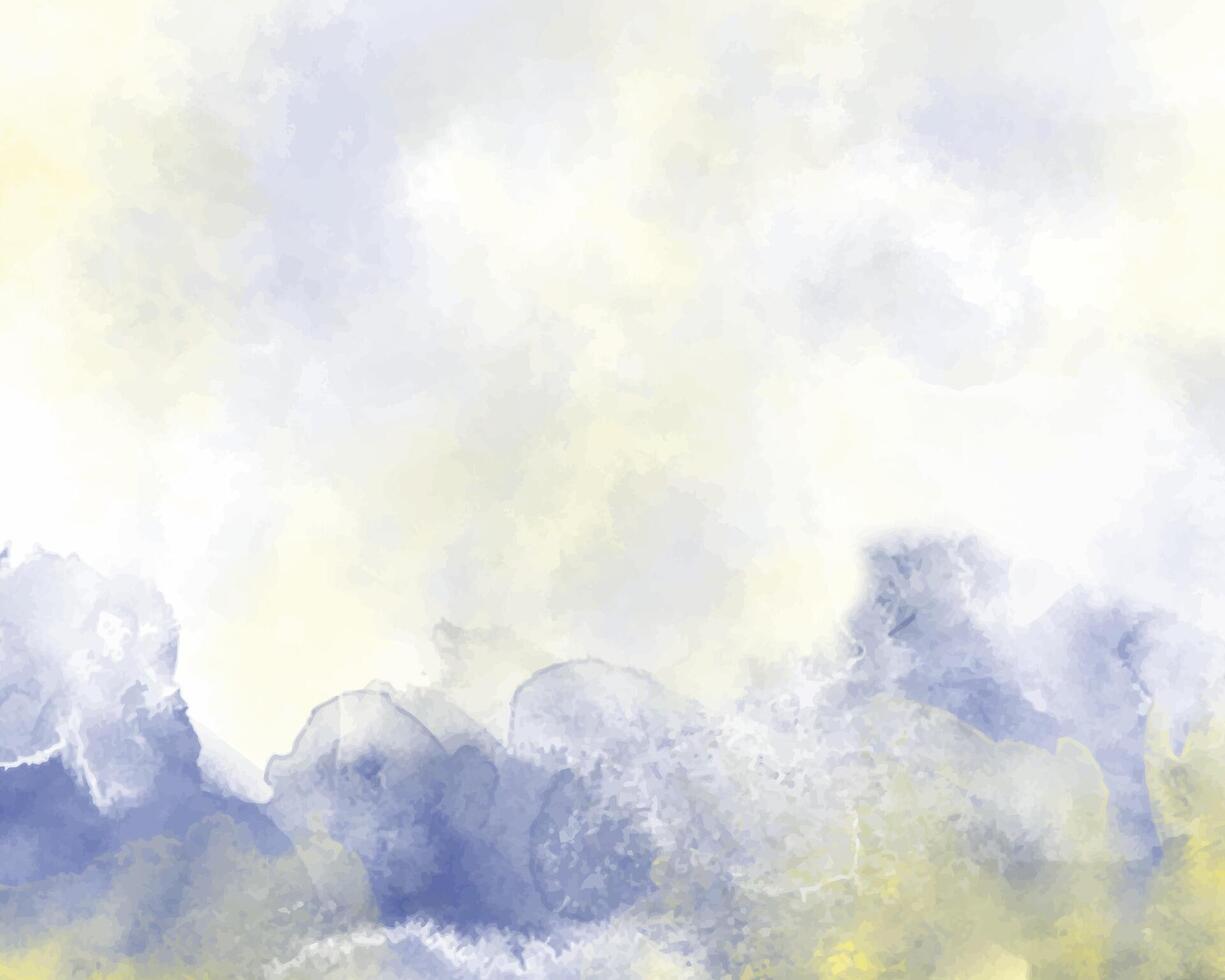 Abstract soft-edged watercolor splashes in digital format. vector