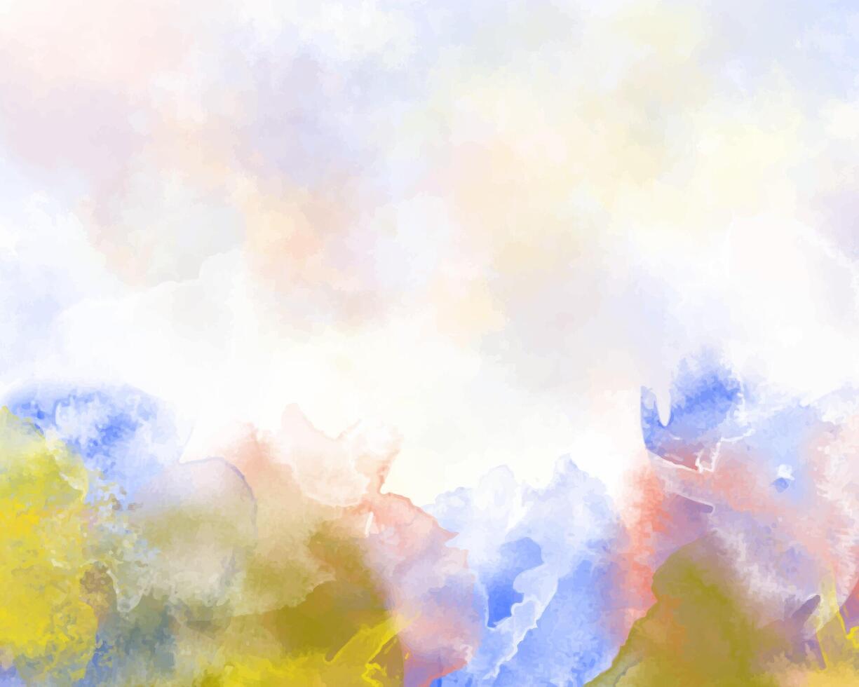 Abstract and whimsical watercolor swirls in digital form vector