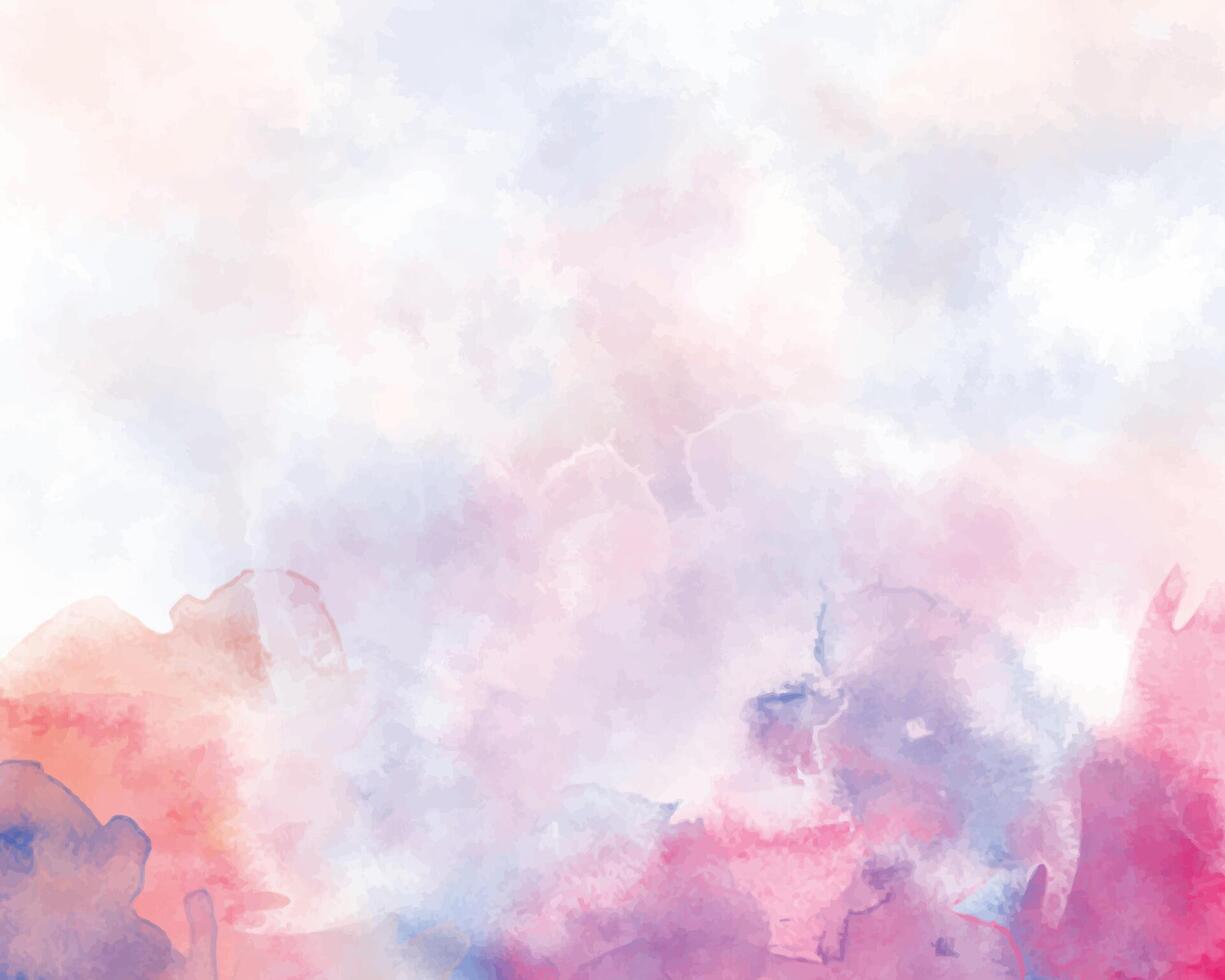 Abstract cloud-like painting with watercolor shades. Digital rendering. vector