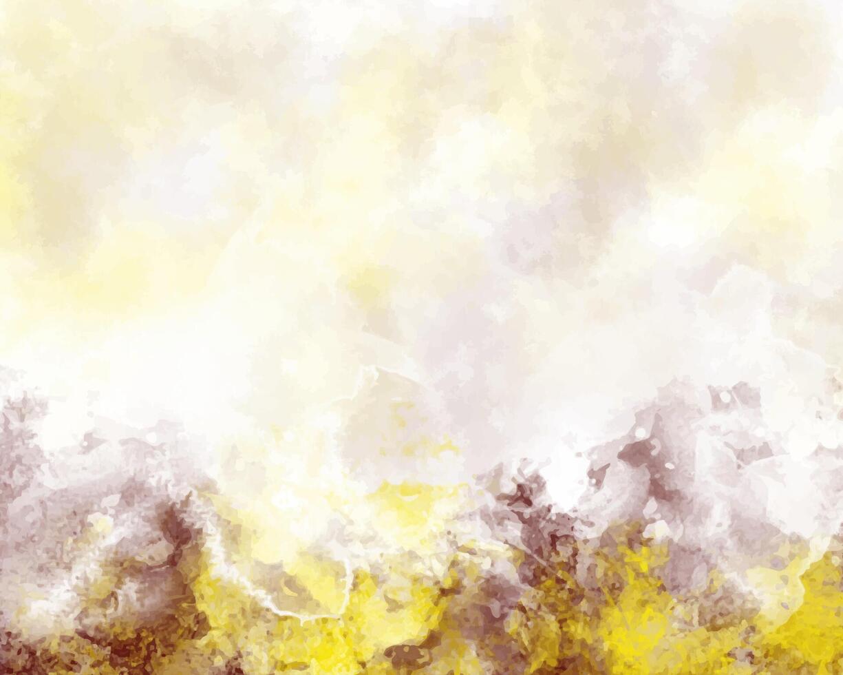 Dreamy blend of abstract watercolor hues in a digital painting. vector