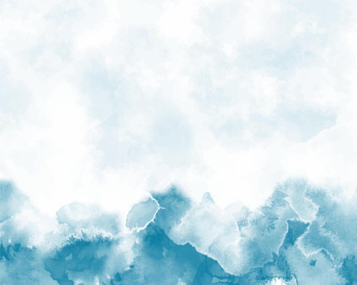 Whimsical digital painting with colorful abstract watercolor. vector