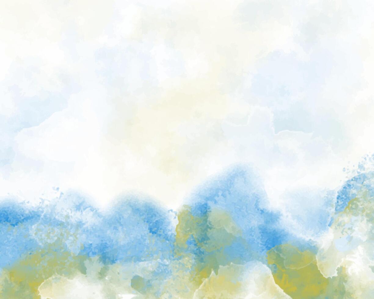 Lush watercolor strokes in bright palette. Abstract digital art background. vector