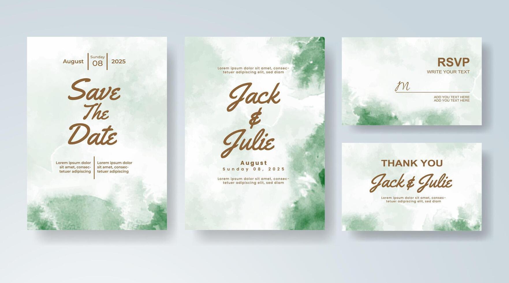 Ethereal watercolor effects enhance this romantic card. vector